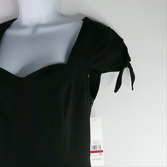 Kensie = Black Short Sleeve A-Line Dress - Size XS - Picture 8 of 8